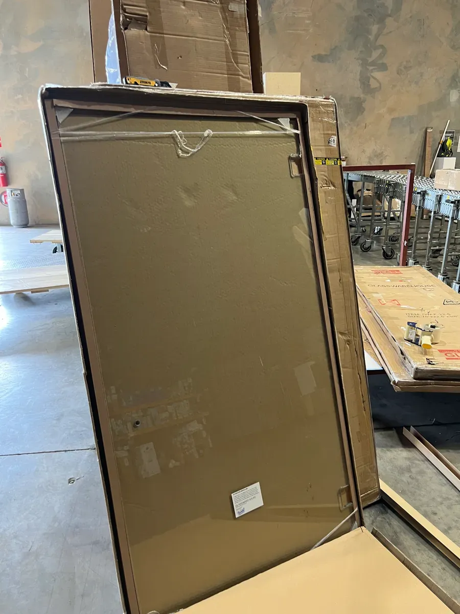 Illume 64.25 in. W x 58.25 in. H Wall Hinged Frameless Tub Door in Chrome with Clear Glass - image 6