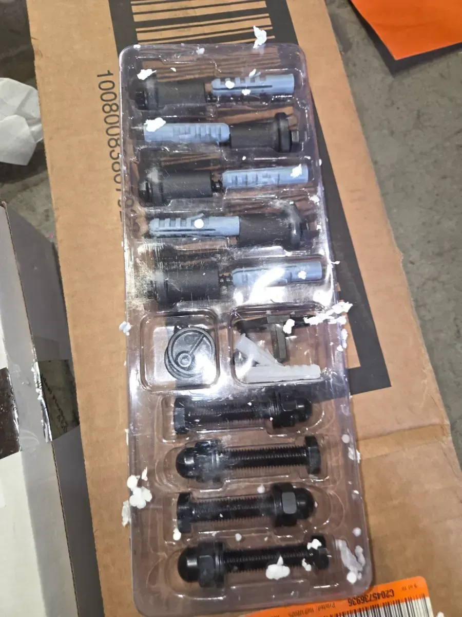 34 in. x 96 in. White Painted Composite MDF Paneled Interior Sliding Barn Door with Hardware Kit - image 7