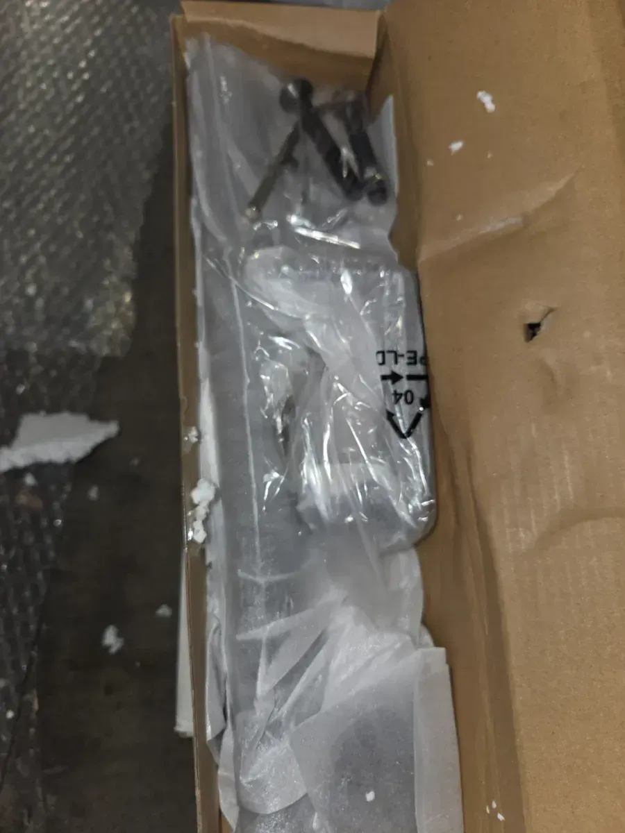 34 in. x 96 in. White Painted Composite MDF Paneled Interior Sliding Barn Door with Hardware Kit - image 9