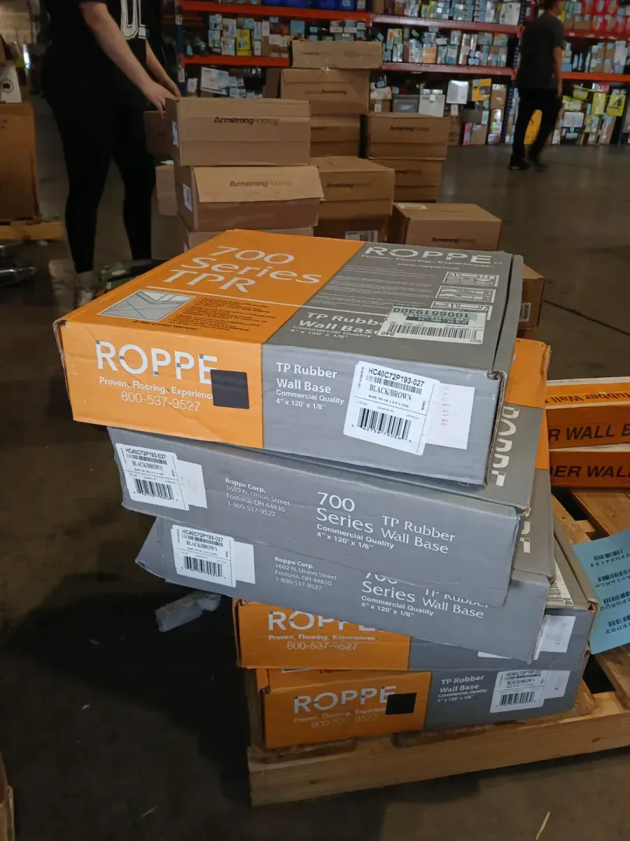 *** Pack of 5 *** 700 Series Black Brown 4 in. W x 1/8 in. T x 120 ft. L Thermoplastic Rubber Wall Cove Base Coil - image 4