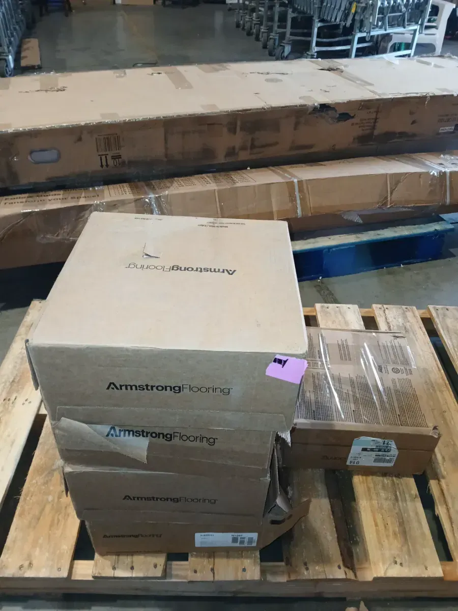 *** Pallet of 6 case (270sq. ft./carton)*** Imperial Texture Cool White 12 in. x 12 in. Water Resistant Glue-Down Vinyl Floor Tile (45 sq. ft./carton) - image 3