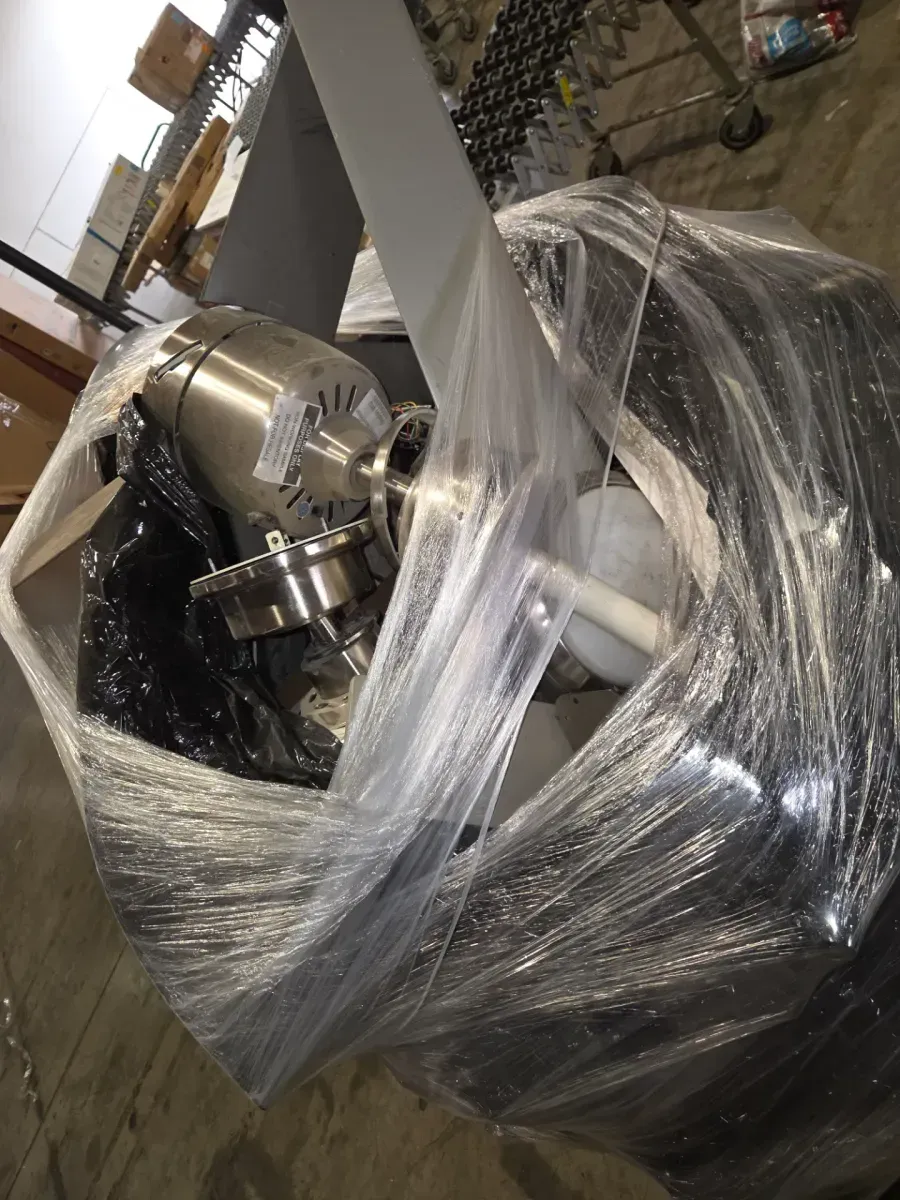 Pallet of damaged, used ceiling fans with missing parts—various models, brands, and colors. - image 2