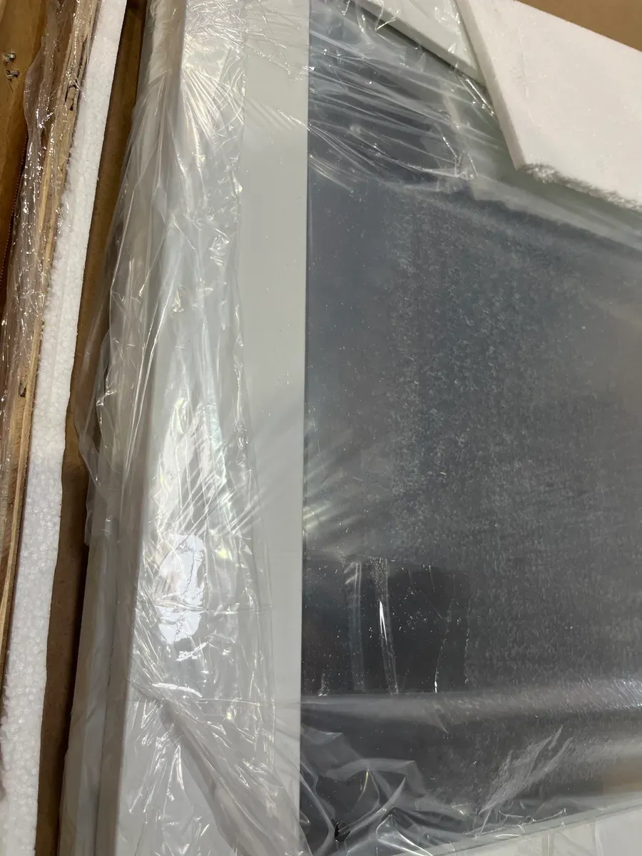 48 in. x 80 in. Harmony White Mirror MDF Bypass Sliding Closet Door - image 1