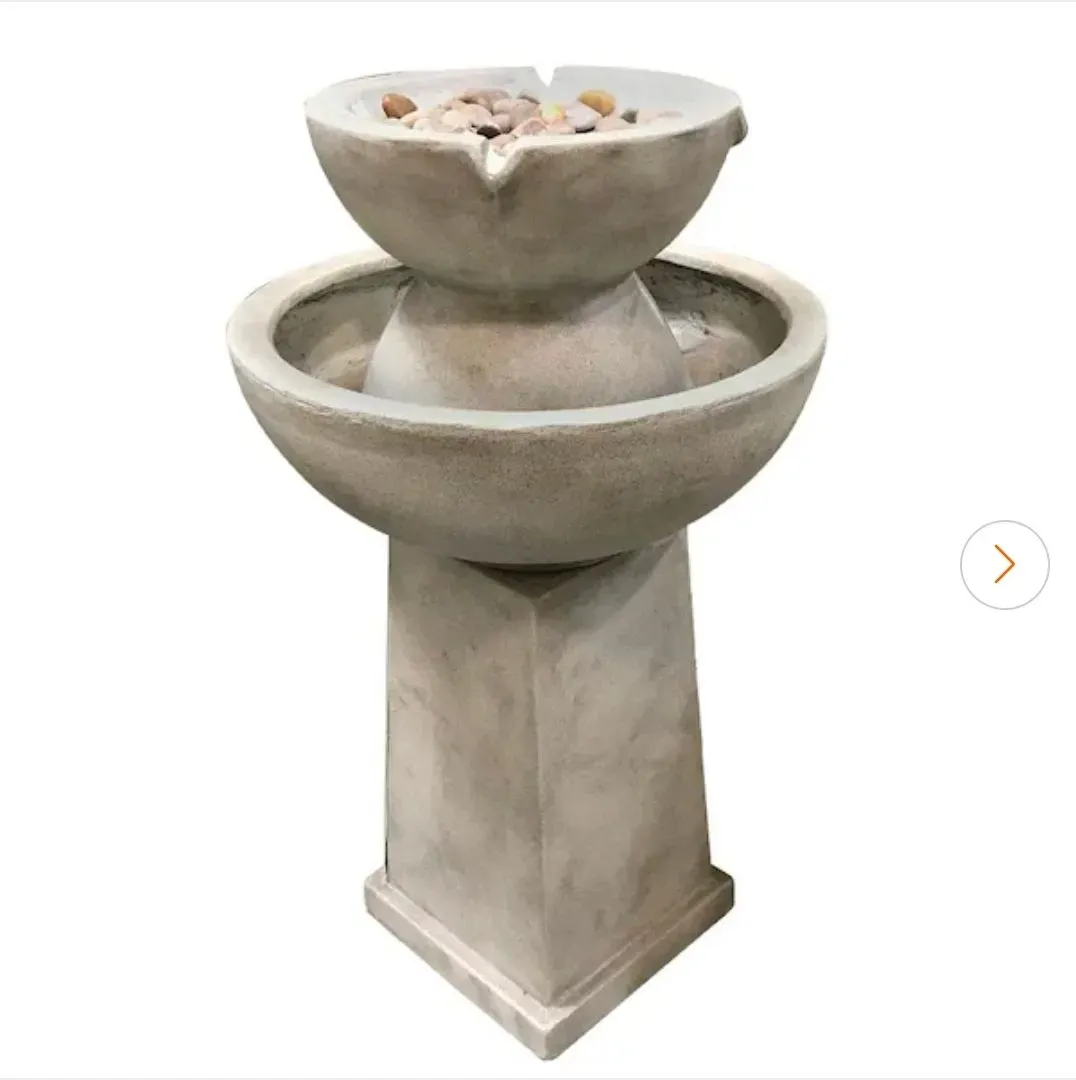 Questions and Answers for CHG CLASSIC HOME & GARDEN Yorkshire Zinc Cement Fountain - image 1
