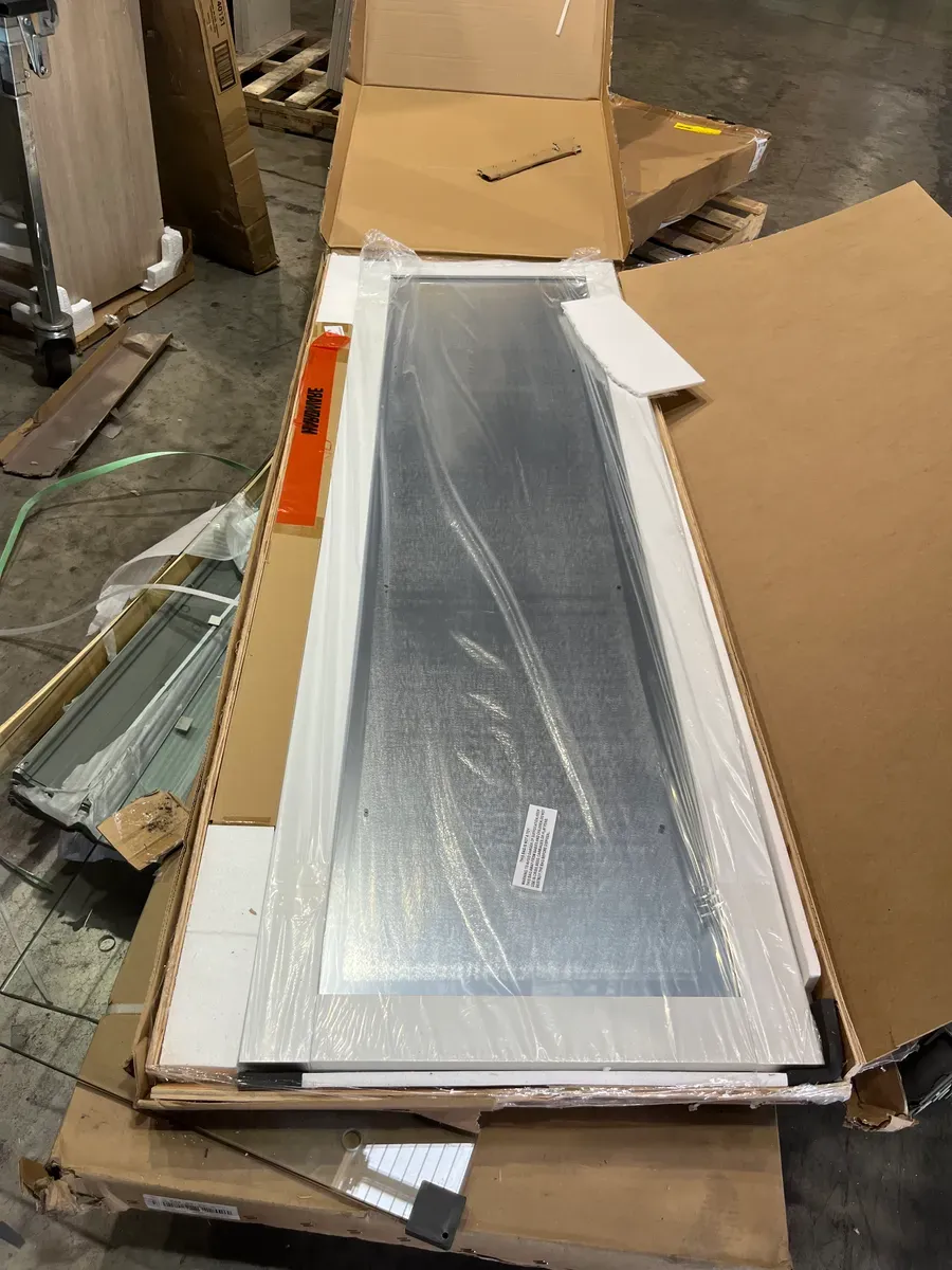 48 in. x 80 in. Harmony White Mirror MDF Bypass Sliding Closet Door - image 1