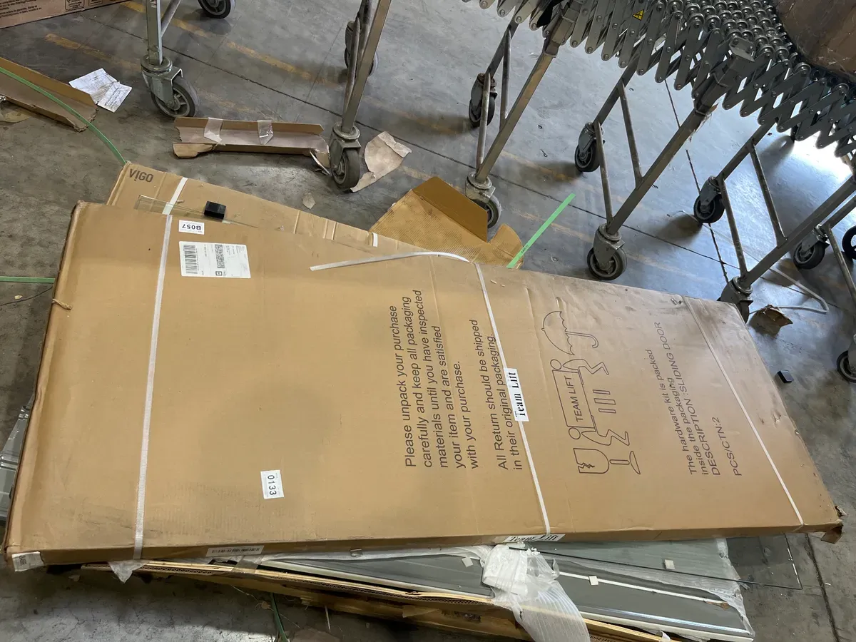 48 in. x 80 in. Harmony White Mirror MDF Bypass Sliding Closet Door - image 3