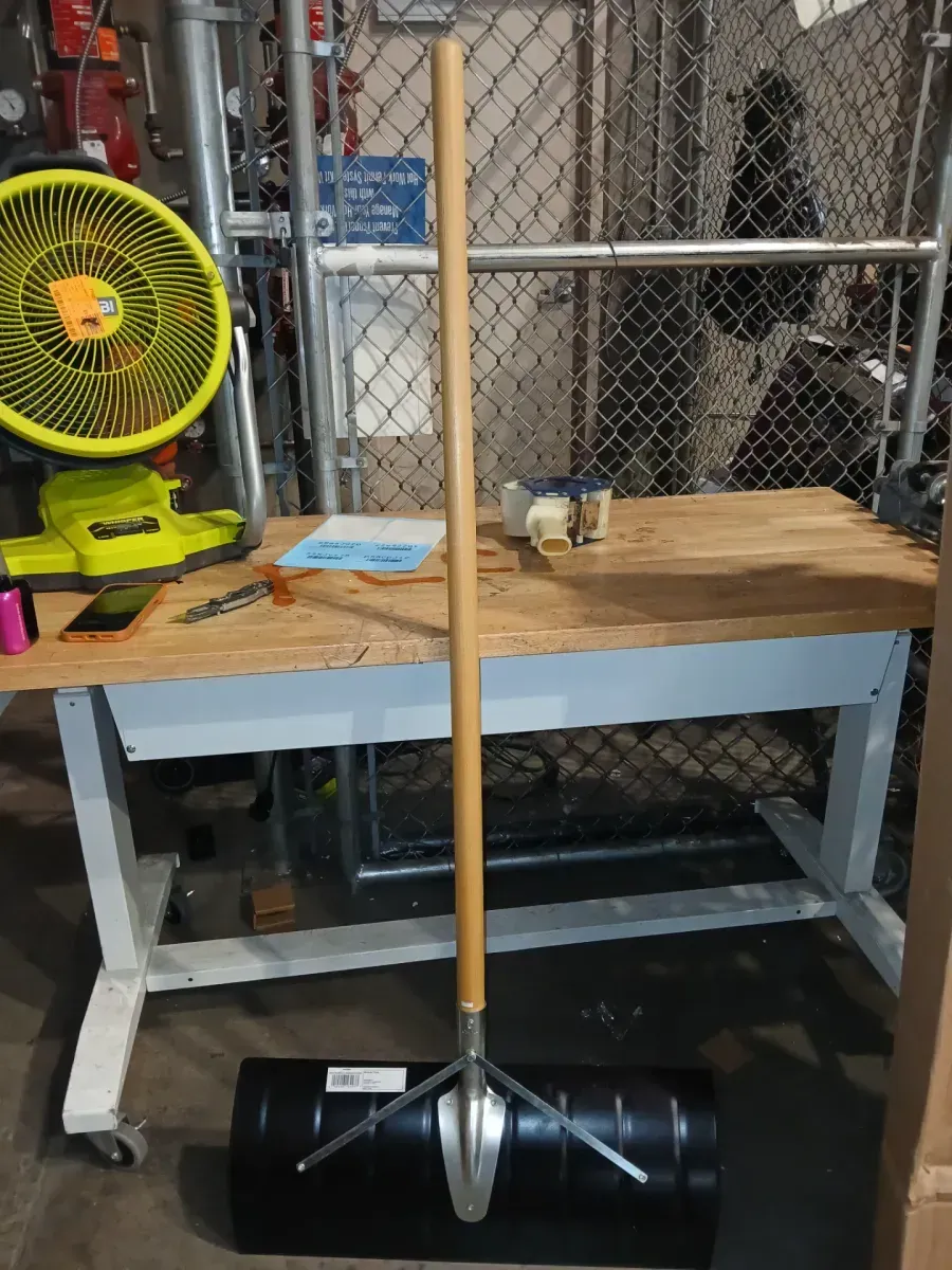 43.63 in. Wood Handle and Steel Blade Combo Snow Shovel and Pusher - image 2