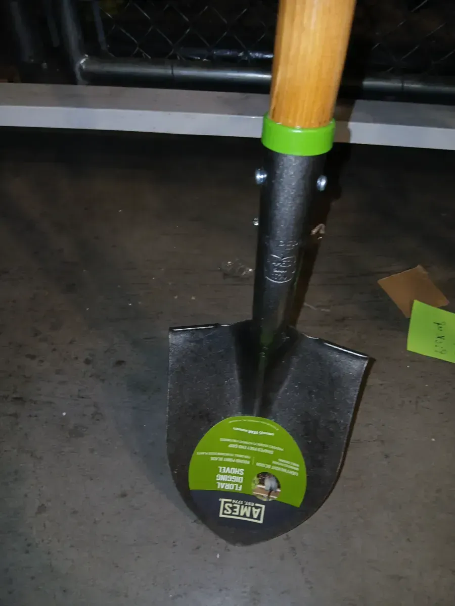 42 in. Wood Handle Steel Blade Floral Shovel - image 3