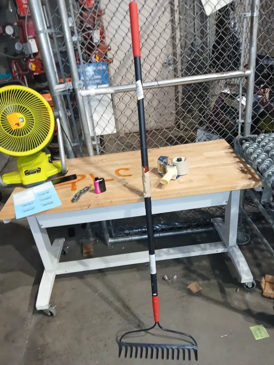 60.75 in. Fiberglass Handle15-Tine Forged Steel Bow Rake - image 2