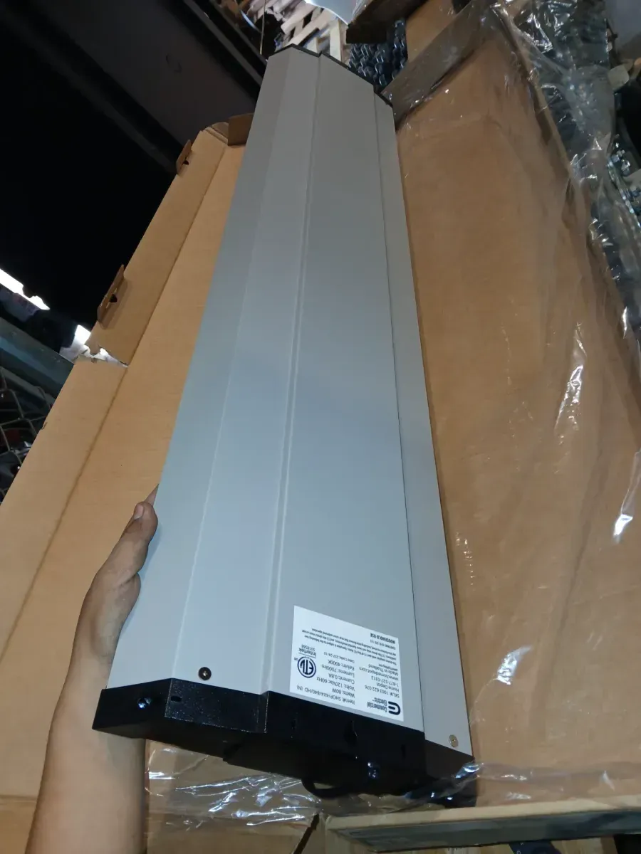 4 ft. 80-Watt 4000K Bright White 4-Light 7000 Lumens Gray Integrated LED Linkable Hanging Shop Light with Pull Chain - image 3