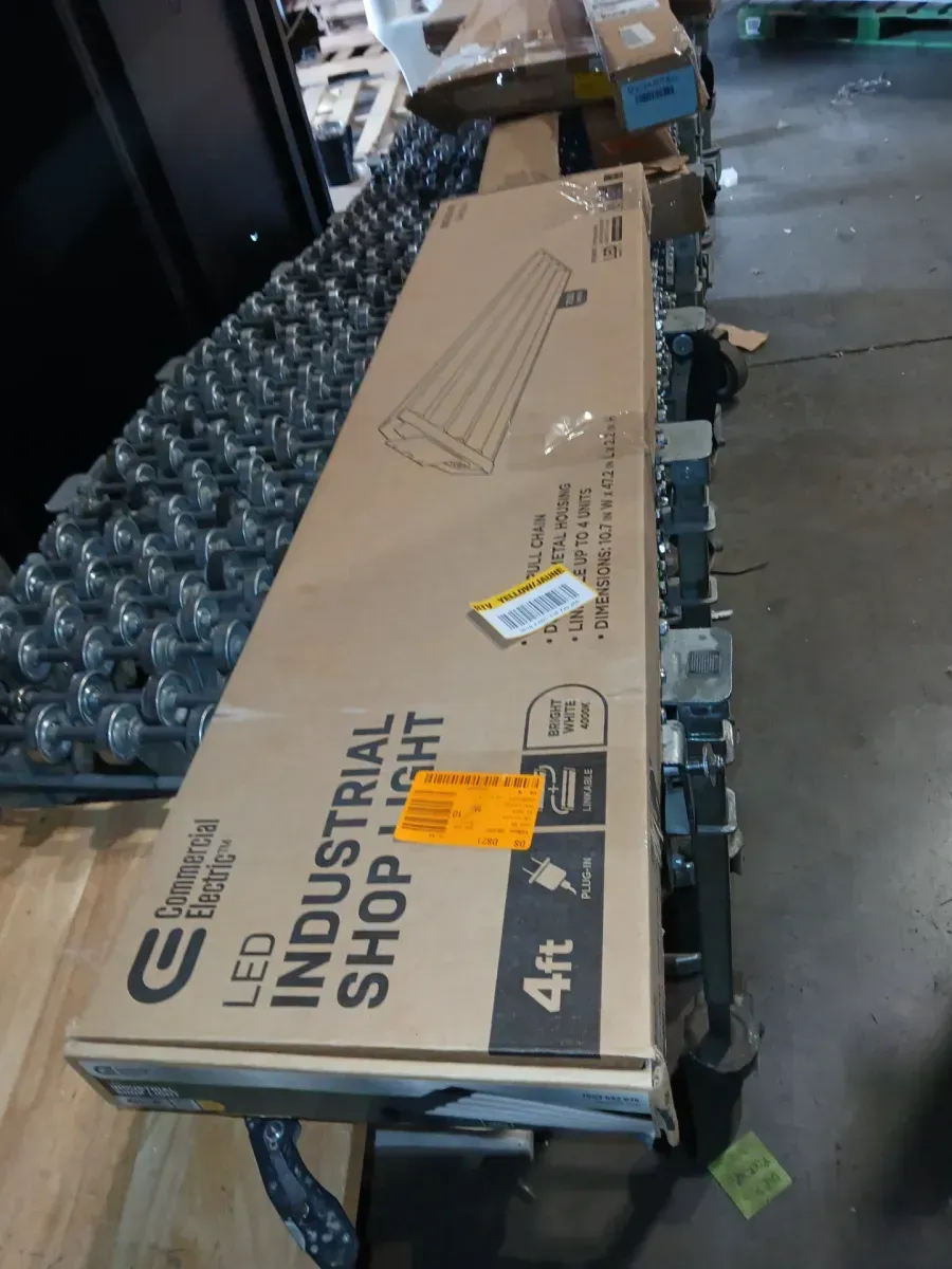 4 ft. 80-Watt 4000K Bright White 4-Light 7000 Lumens Gray Integrated LED Linkable Hanging Shop Light with Pull Chain - image 4