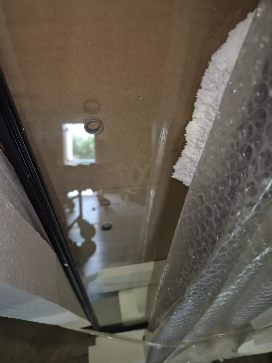 Victoria 32  in. W x 72 in. H Pivot Swing Frameless Shower Door in Brushed Nickel with Clear Glass - image 5