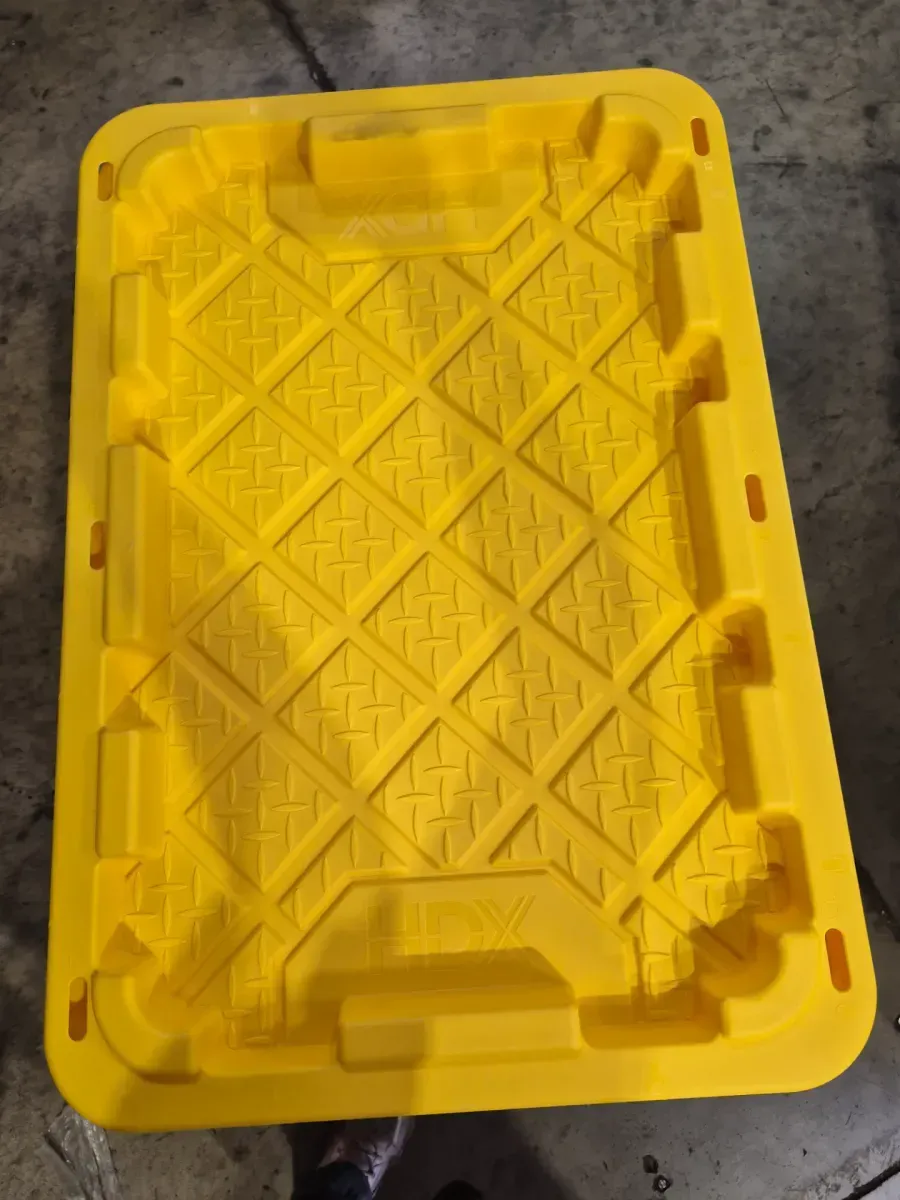 ( Pack of 10 ) HDX 27 Gal. Tough Storage Tote in Black and Yellow - image 2