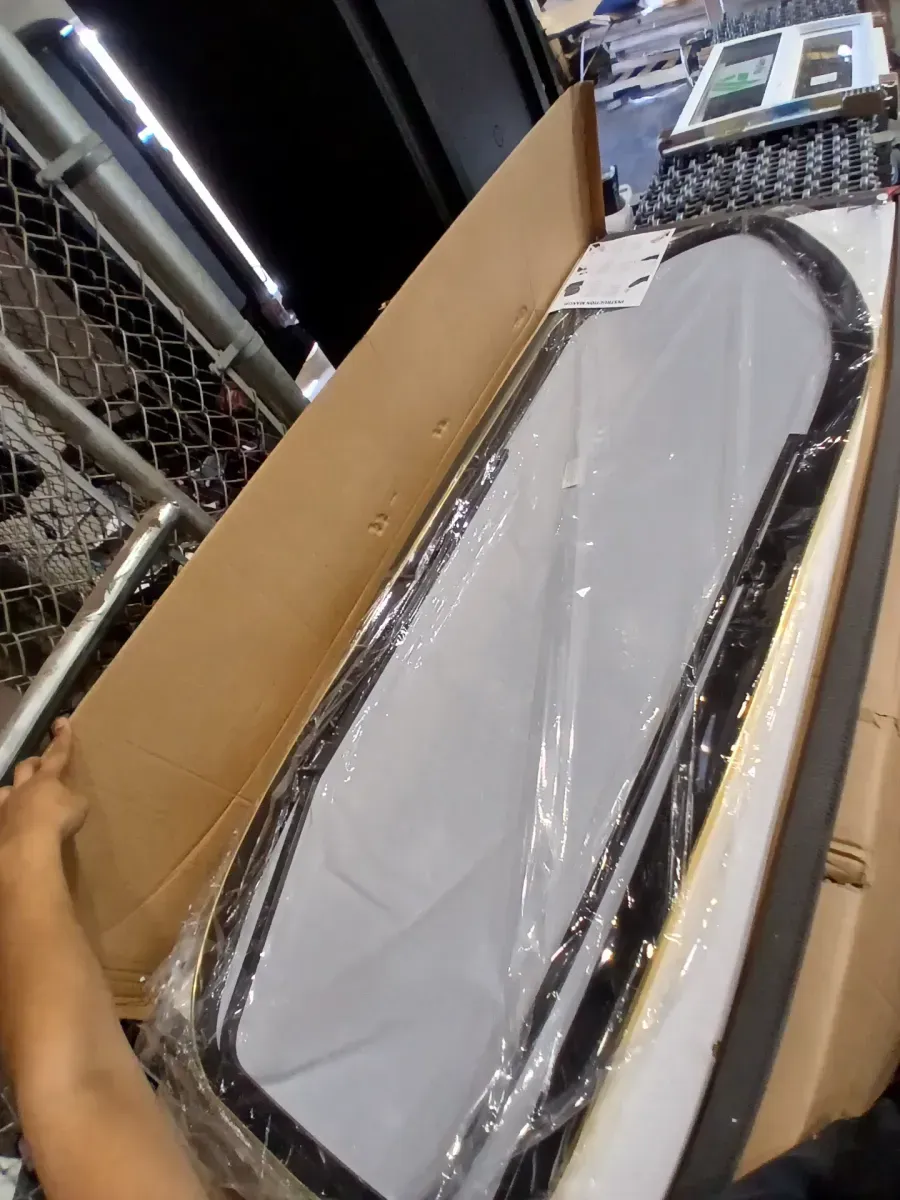 Gold 24 in. W x 67 in. H Irregular Modern Aluminum Alloy Framed Full Length Mirror Floor Mirror - image 3