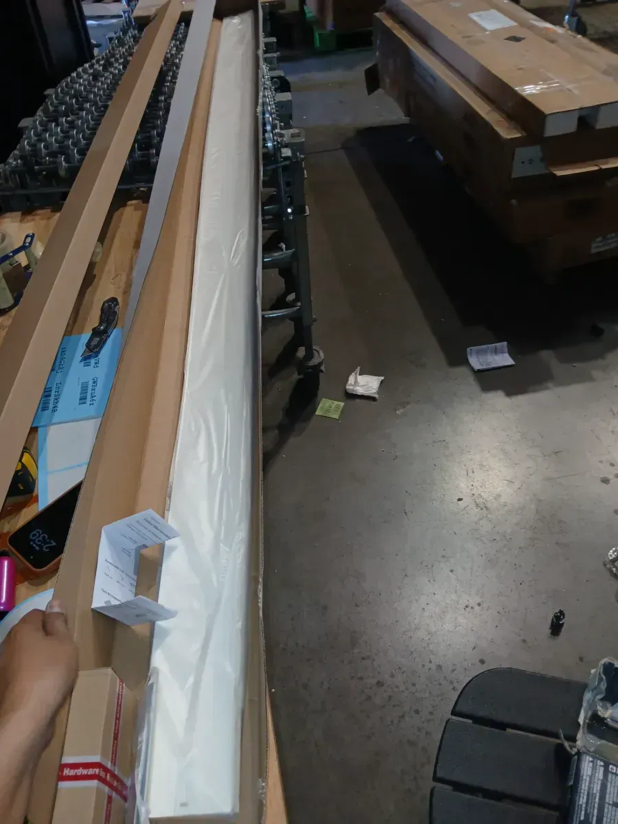 Crown Alabaster Cordless Room Darkening Vertical Blinds for Sliding Doors Kit with 3.5 in. Slats - 78 in. W x 84 in. L - image 3