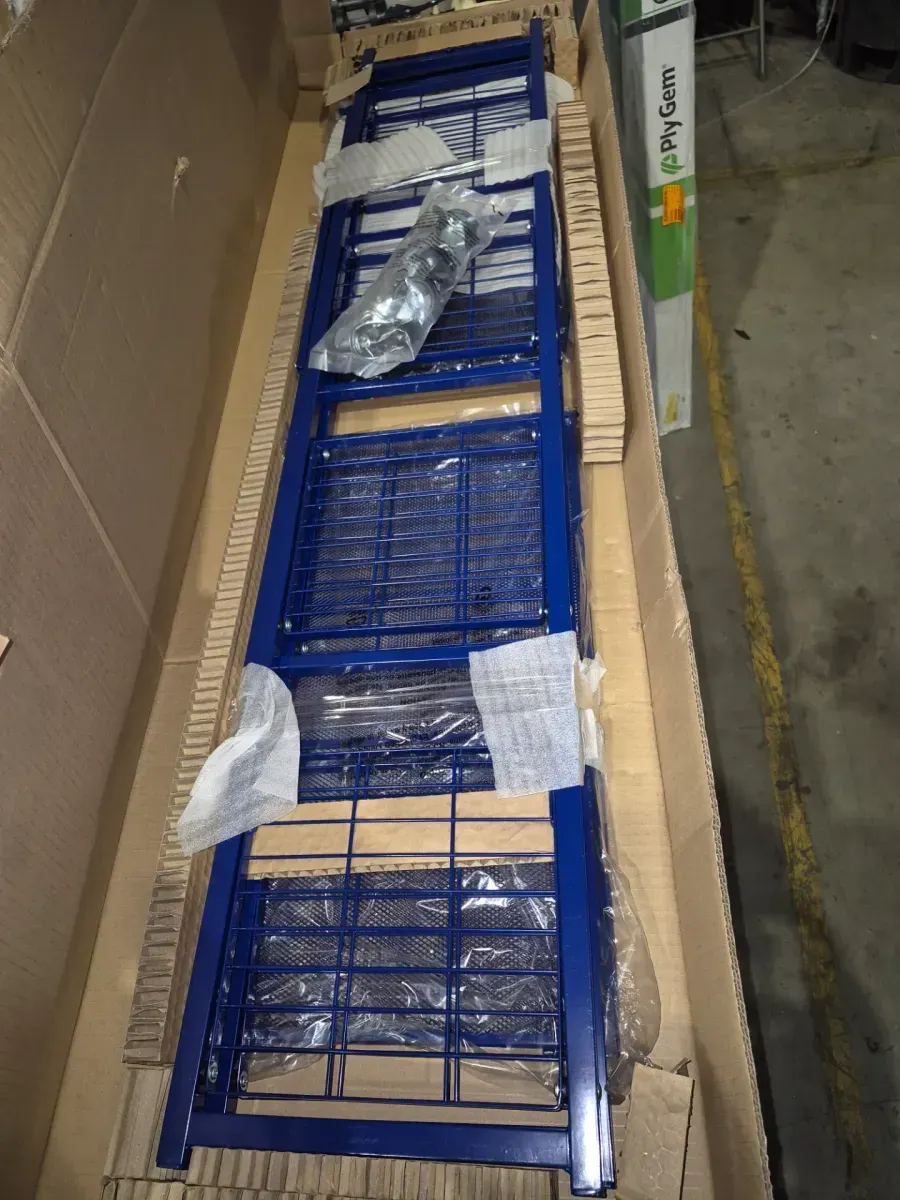 *** The color is blue.*** origami 60 in. W x 20 in. D x 36 in. H Freestanding Bath Vanity in White with White Solid Surface Top - image 3