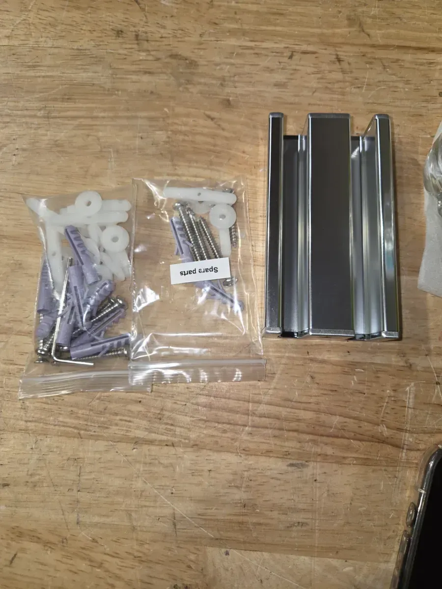 Flannigan 48 in.to 60 in. W x 3.75 in. D Contemporary Frameless Sliding Shower/ Tub Hardware Assembly Kit in Chrome - image 2