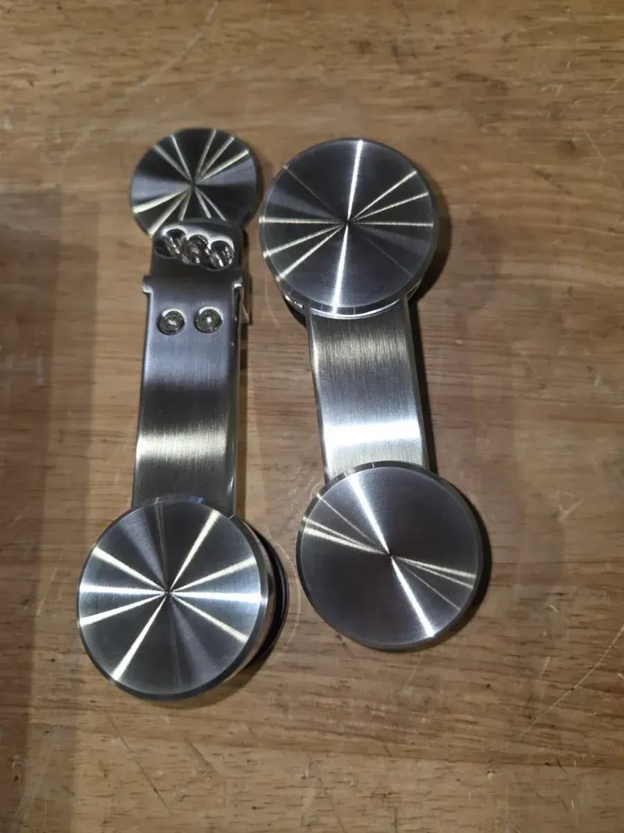 Flannigan 48 in.to 60 in. W x 3.75 in. D Contemporary Frameless Sliding Shower/ Tub Hardware Assembly Kit in Chrome - image 3