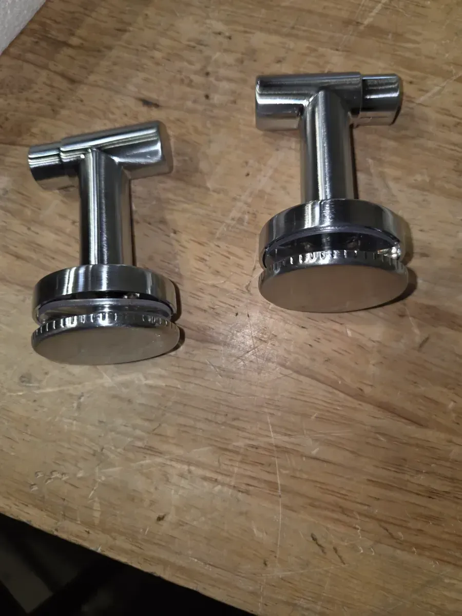 Flannigan 48 in.to 60 in. W x 3.75 in. D Contemporary Frameless Sliding Shower/ Tub Hardware Assembly Kit in Chrome - image 5