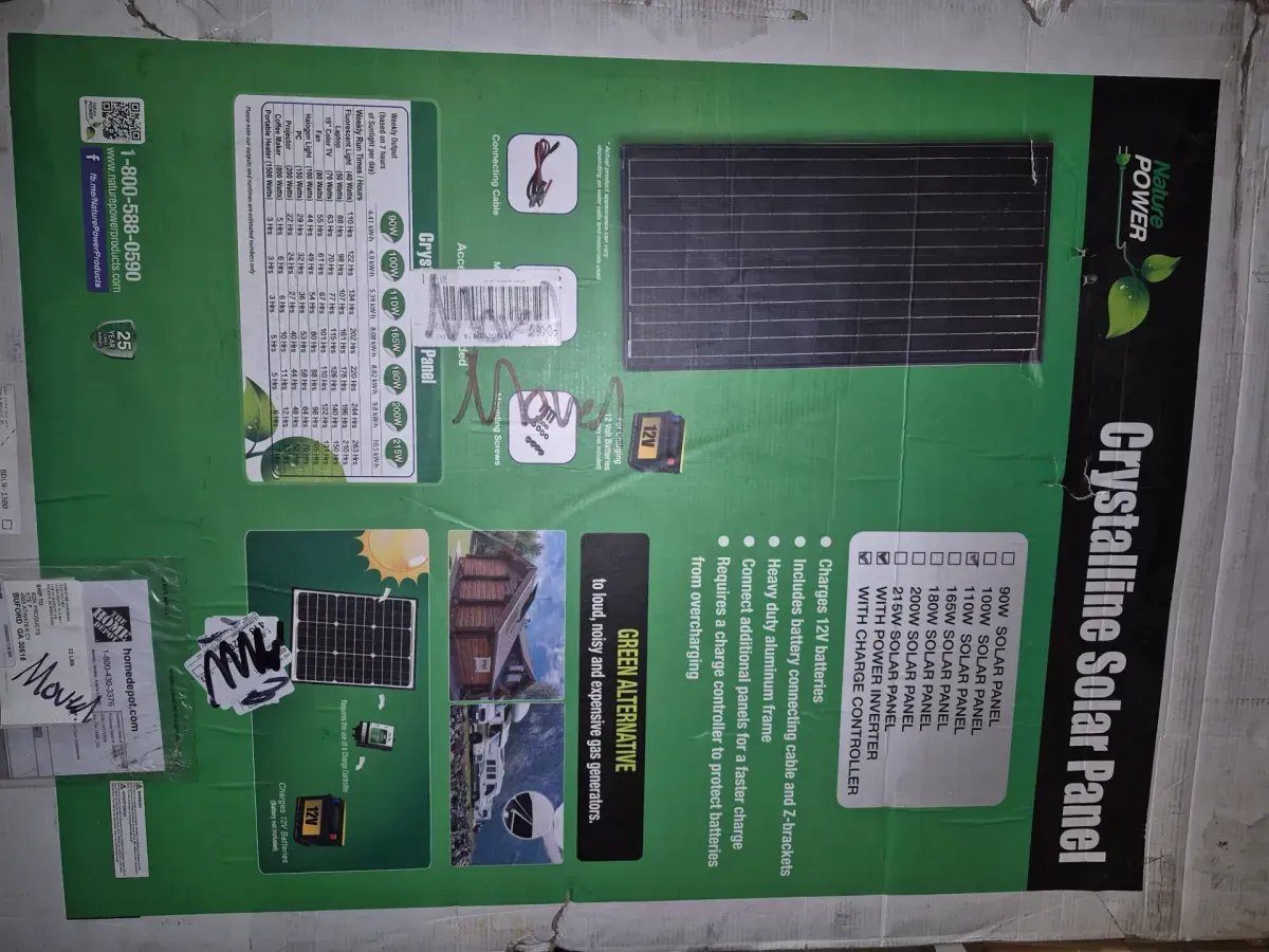110-Watt Polycrystalline Solar Panel with 300-Watt Power Inverter and 11 Amp Charge Controller - image 3