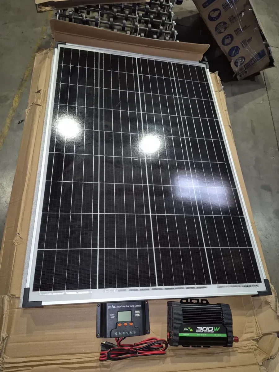 110-Watt Polycrystalline Solar Panel with 300-Watt Power Inverter and 11 Amp Charge Controller - image 3