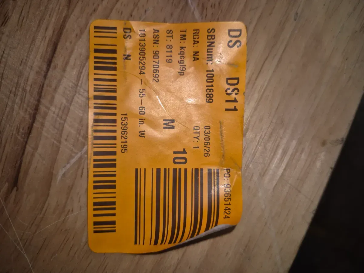 *** It is missing accessories*** 5-60 in. W x 63 in. H Sliding Frameless Tub Door in Brushed Nickel Finish with 5/16 in. Clear Tempered Glass - image 2