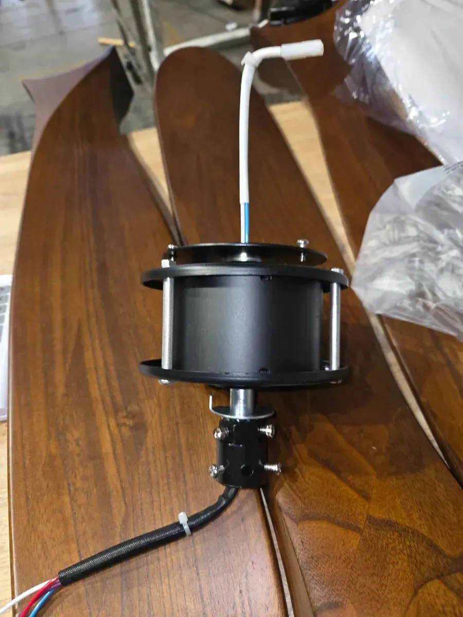 Maverick Max LED 70 in. Integrated LED Indoor/Outdoor Matte Black Ceiling Fan with Dark Walnut Blades with Remote - image 5