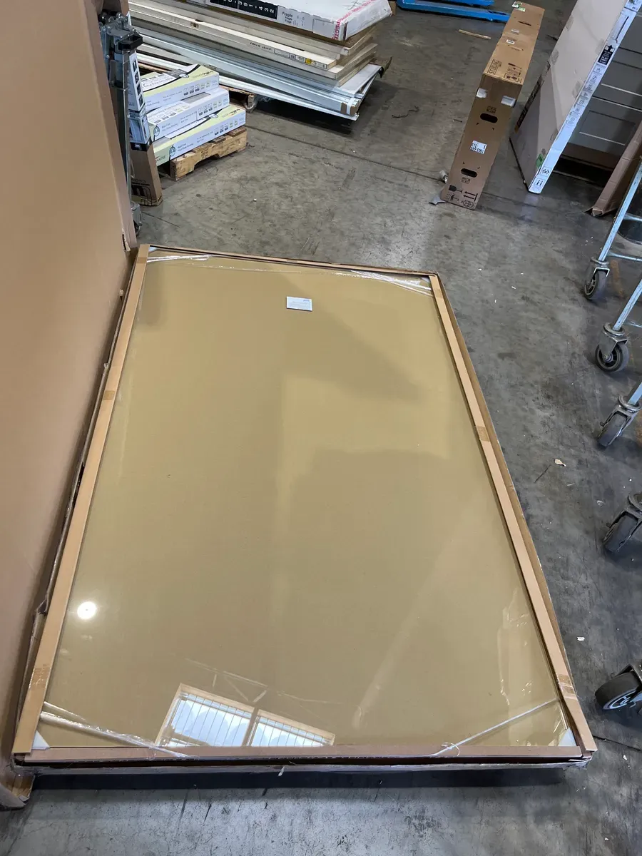 Vela 49 in. W x 78 in. H Frameless Fixed Single Panel Shower Door in Brushed Nickel Without Handle - image 1