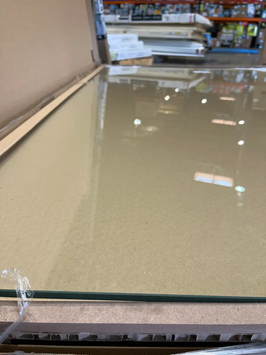 Vela 49 in. W x 78 in. H Frameless Fixed Single Panel Shower Door in Brushed Nickel Without Handle - image 2