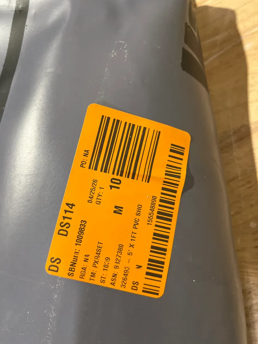 5 ft. x 1 ft. Gray PVC Shower Pan Liner - image 2