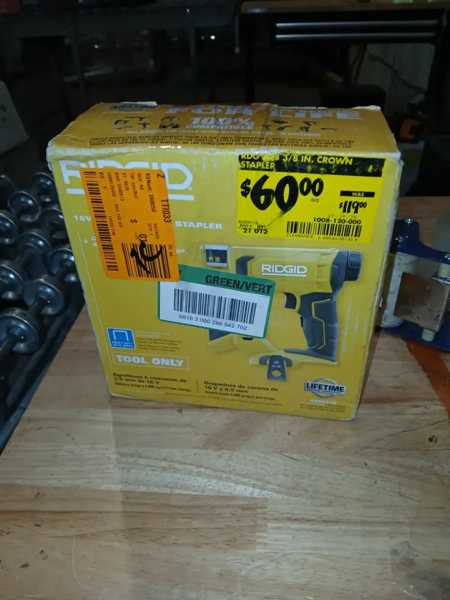 *** Not batterry *** 18V Cordless 3/8 in. Crown Stapler (Tool Only) - image 4