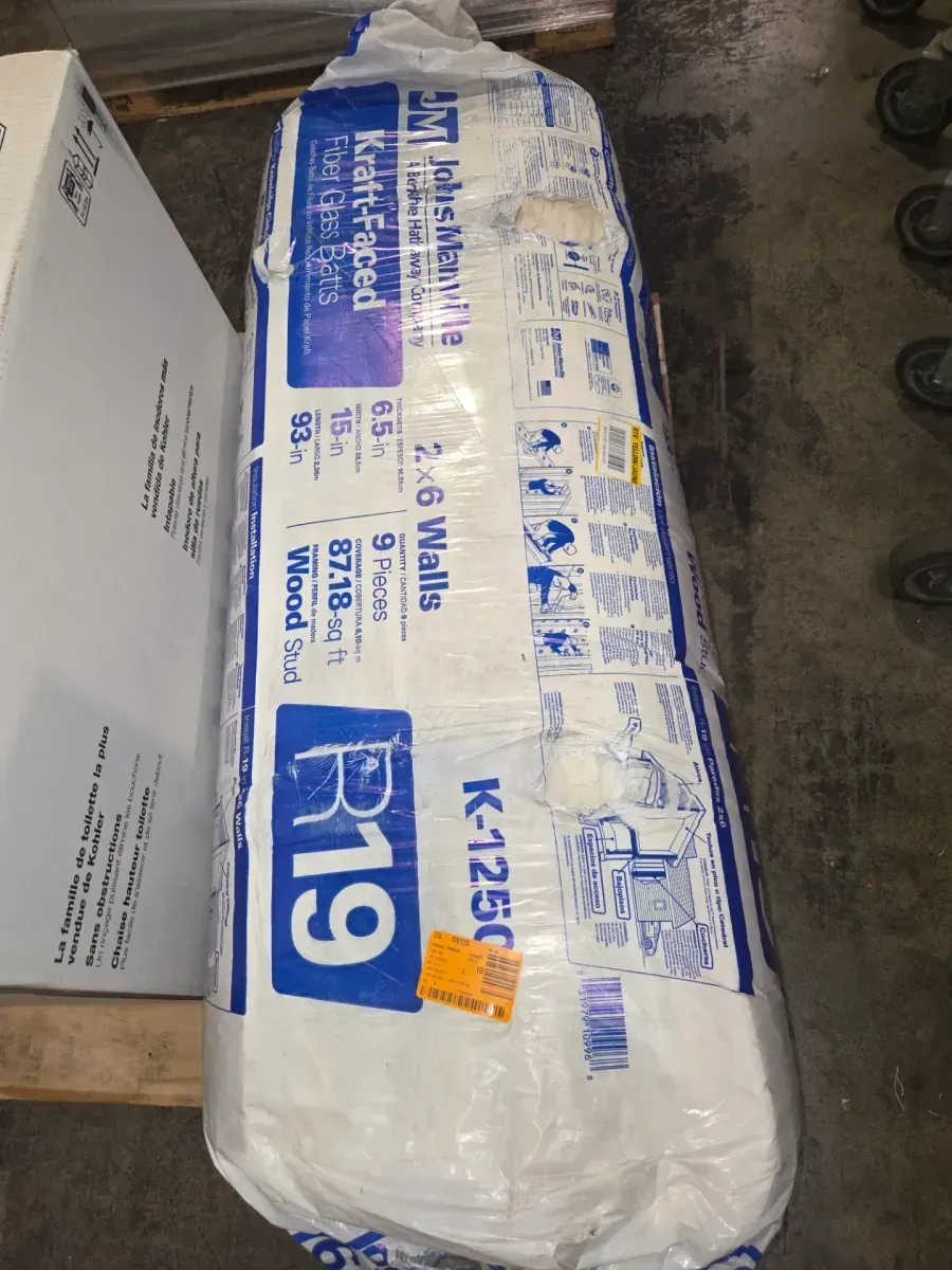 Johns Manville R-19 Kraft Faced Fiberglass Insulation Batt 15 in. W x 93 in. L - image 2