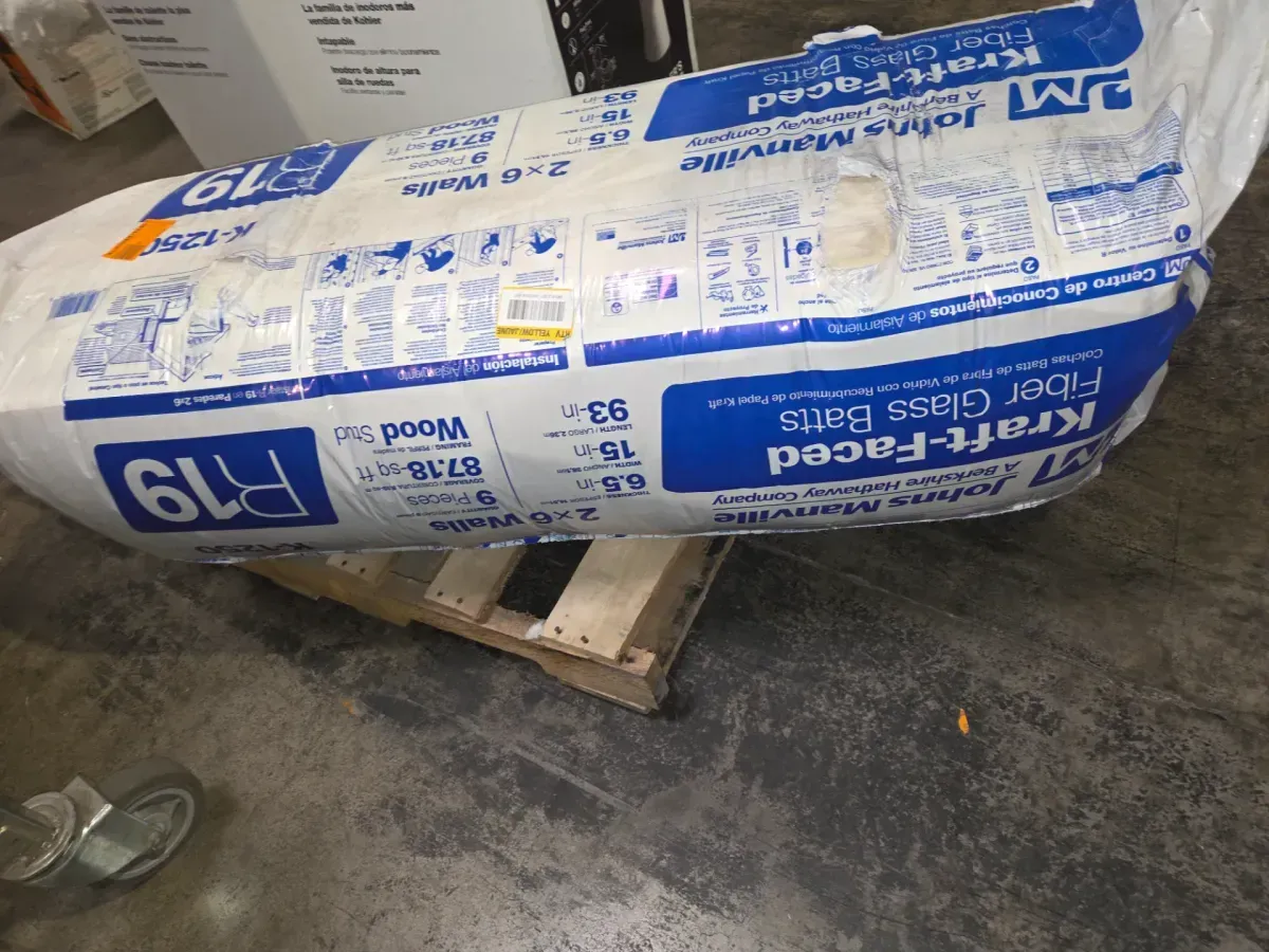 Johns Manville R-19 Kraft Faced Fiberglass Insulation Batt 15 in. W x 93 in. L - image 3