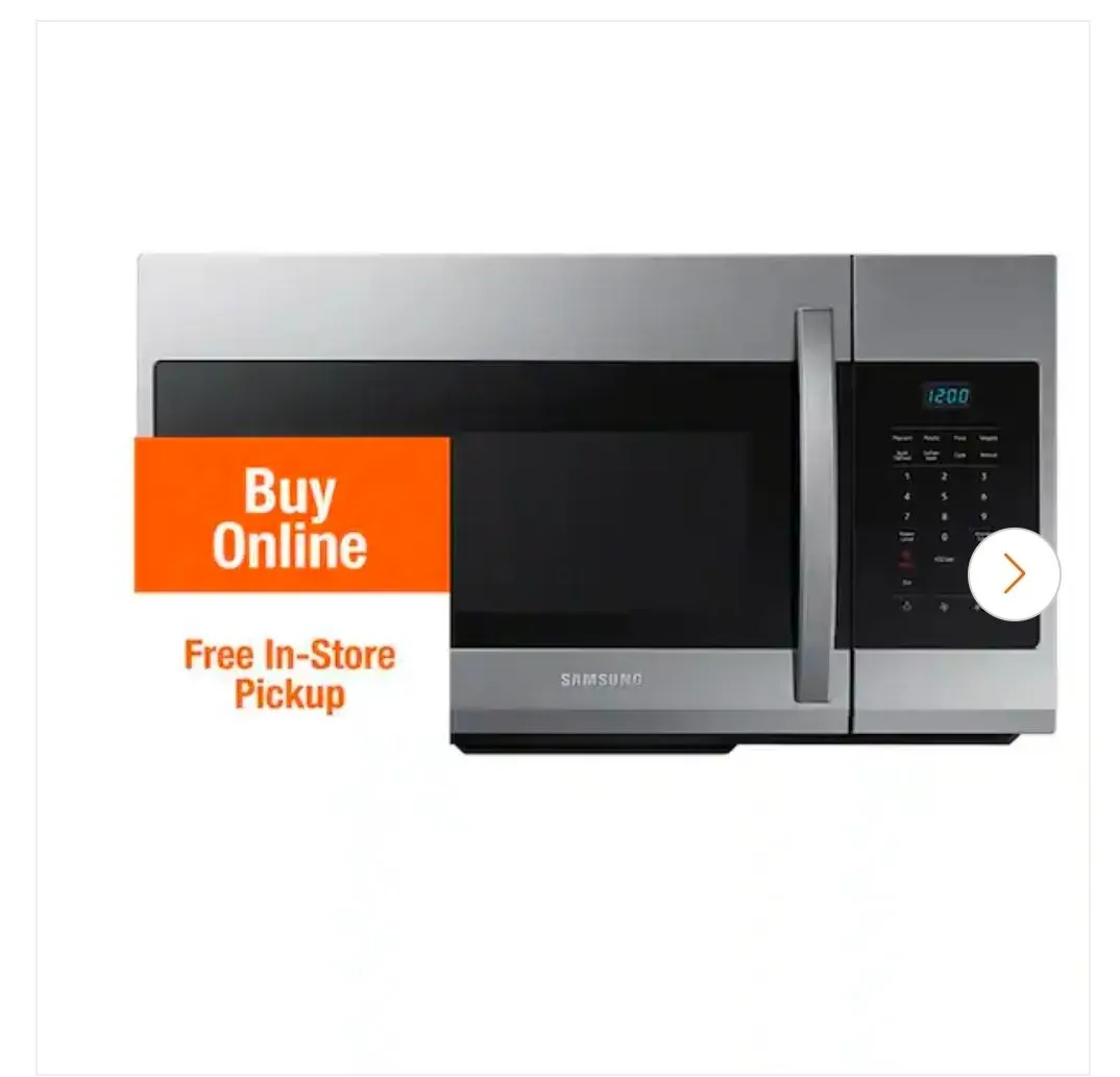 Samsung 30 in. 1.7 cu. ft. 1000 W Fingerprint Resistant Stainless Steel Over-the-Range Microwave - image 1