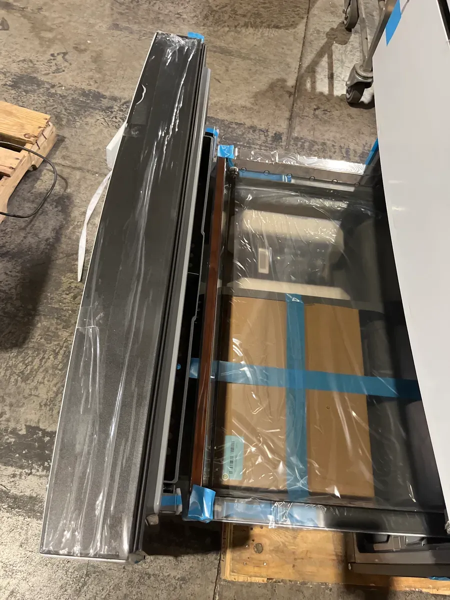 *** In one of the corners it is bent, it looks in very good condition ***28.7 Cu. Ft. 4-Door French Door Smart Refrigerator with Dual Dispense Auto Fill Pitcher – Matte White - image 5