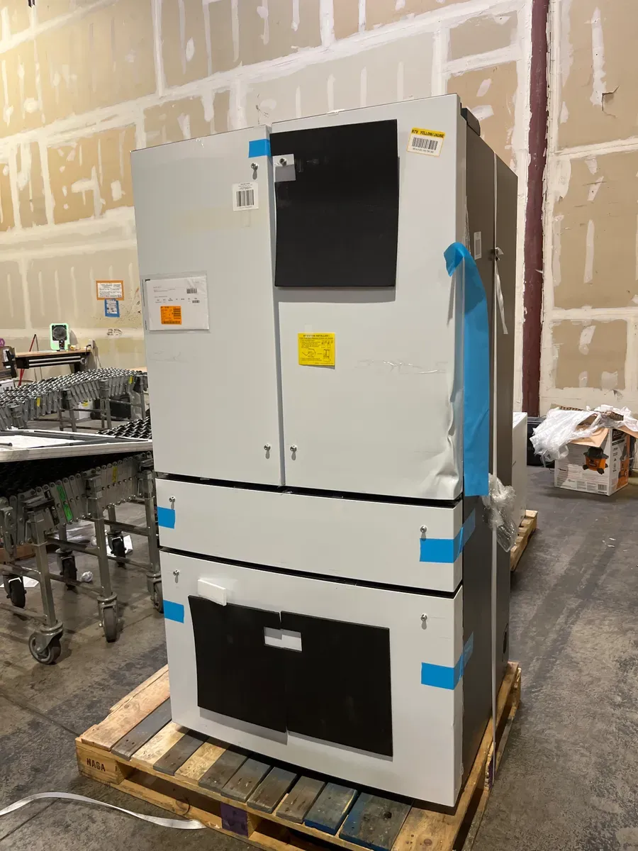 *** In one of the corners it is bent, it looks in very good condition ***28.7 Cu. Ft. 4-Door French Door Smart Refrigerator with Dual Dispense Auto Fill Pitcher – Matte White - image 7