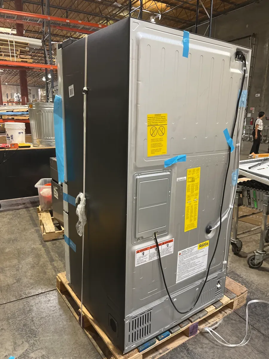 *** In one of the corners it is bent, it looks in very good condition ***28.7 Cu. Ft. 4-Door French Door Smart Refrigerator with Dual Dispense Auto Fill Pitcher – Matte White - image 8