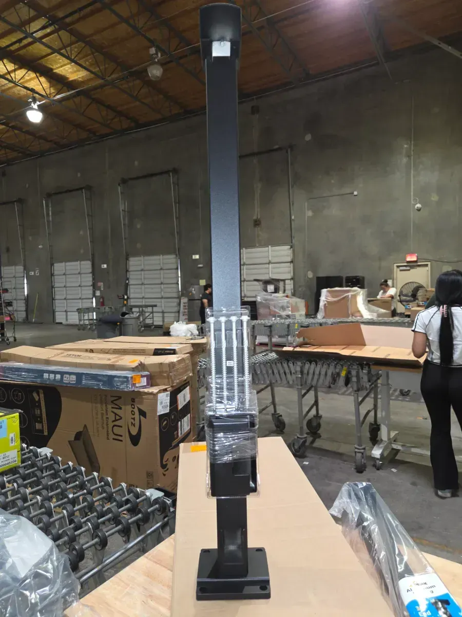 ***Pack of 6***36 in. H x 4-11/16 in. W Matte Black Aluminum Deck Railing End Post Kit - image 2