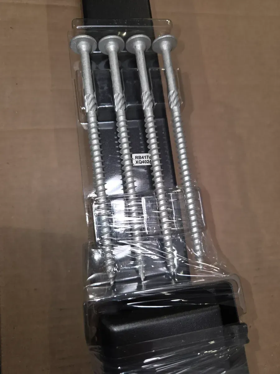 ***Pack of 6***36 in. H x 4-11/16 in. W Matte Black Aluminum Deck Railing End Post Kit - image 3