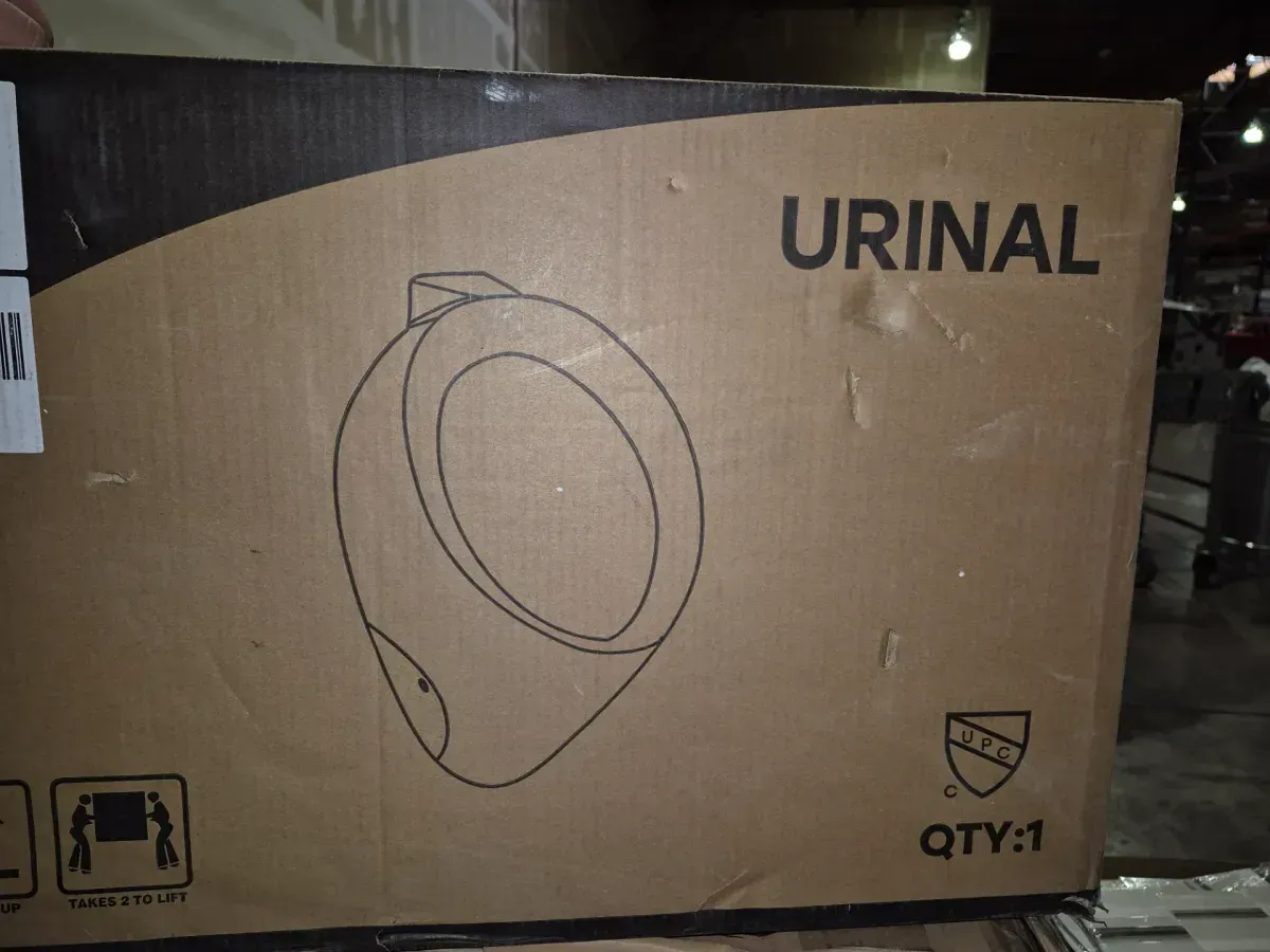 0.125 GPF White Urinal with Top Spud and Chrome Flush Valve - image 3