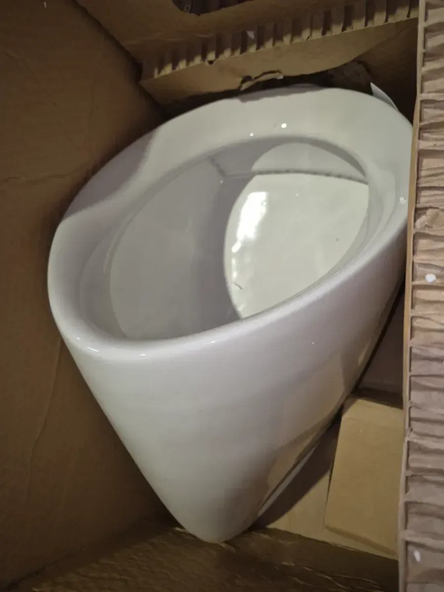0.125 GPF White Urinal with Top Spud and Chrome Flush Valve - image 4
