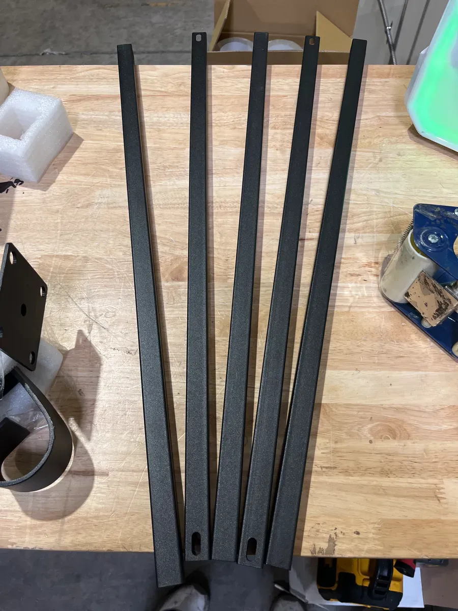 Handrails for Outdoor Steps 4-5 Step Stair Hand Rail Kit Carbon Steel Railings 38.98 in. H x 3.31 in. W Black - image 3