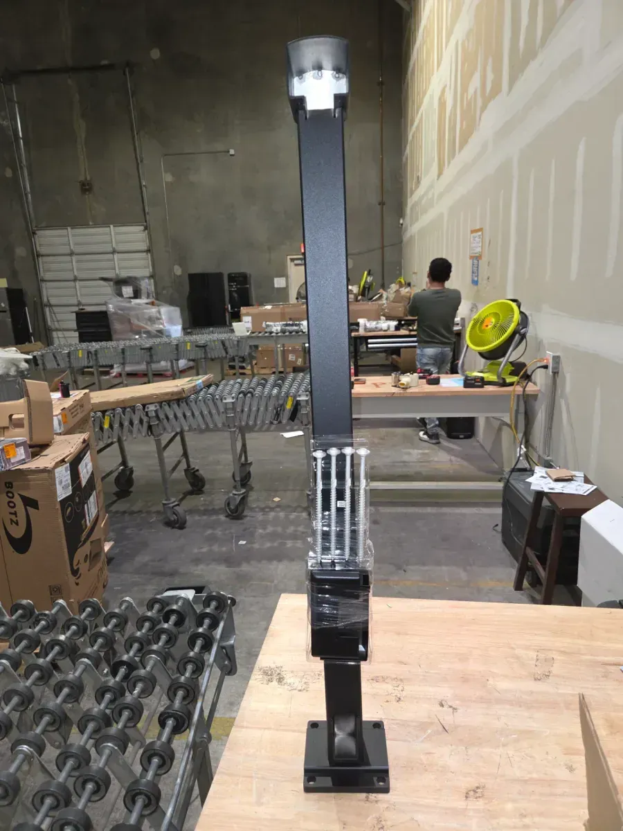 ***Pack of 6***36 in. H x 4-11/16 in. W Matte Black Aluminum Deck Railing End Post Kit - image 2