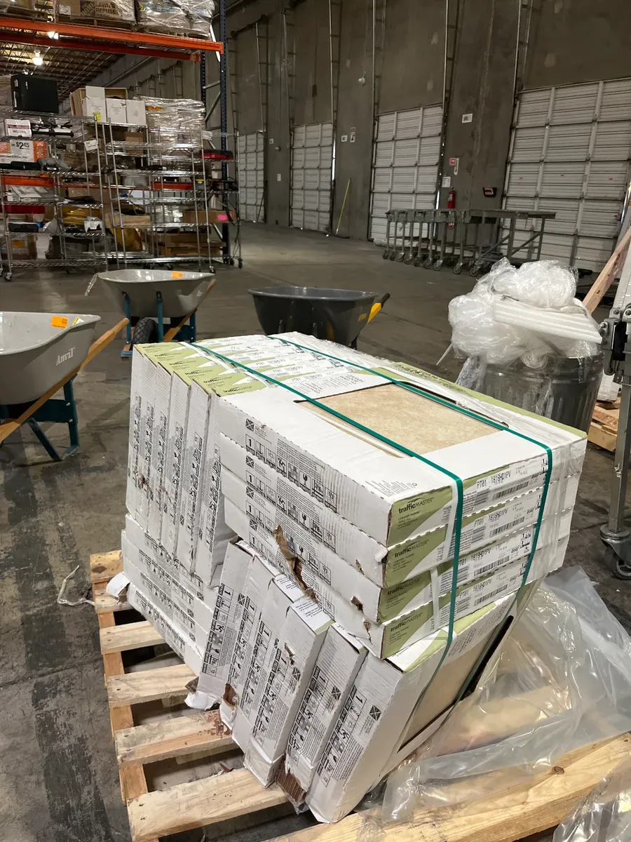 ***Pallet of 19 Cases (331 .36sq. ft./ case)***TrafficMaster Portland Stone Beige 18 in. x 18 in. Glazed Ceramic Floor and Wall Tile (17.44) - image 1