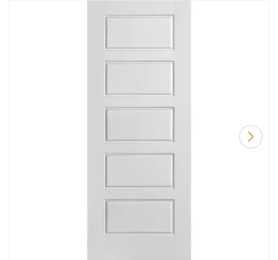 31in. x 95 in. 6 Panel Riverside Smooth Equal Hollow Core Primed Composite Interior Door Slab - image 1
