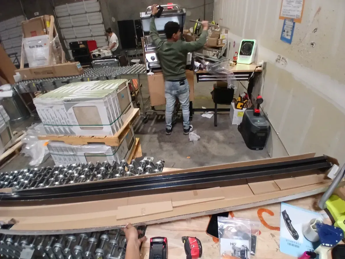 96 in. Black Aluminum In-Ground Fence Line Post and Hardware - Kit C8 - image 3