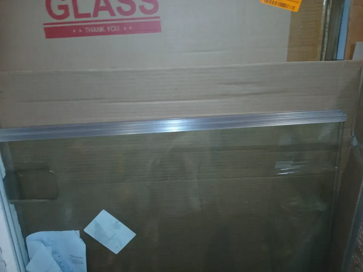 Lively 57-60 in. W x 58 in. H Frameless Sliding Tub Door in Matte Black with 1/4 in. Thick Crystal Clear Glass - image 3