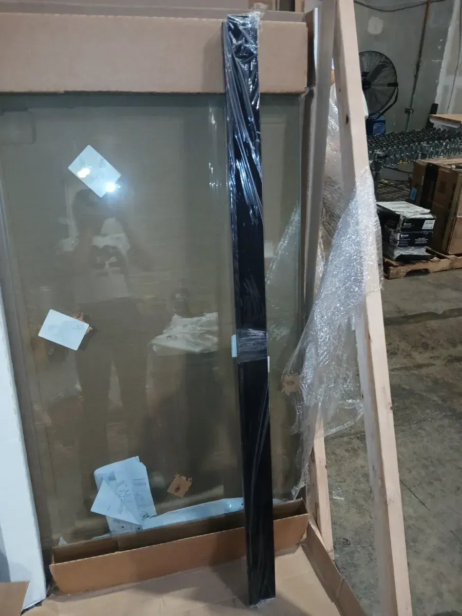 Lively 57-60 in. W x 58 in. H Frameless Sliding Tub Door in Matte Black with 1/4 in. Thick Crystal Clear Glass - image 4