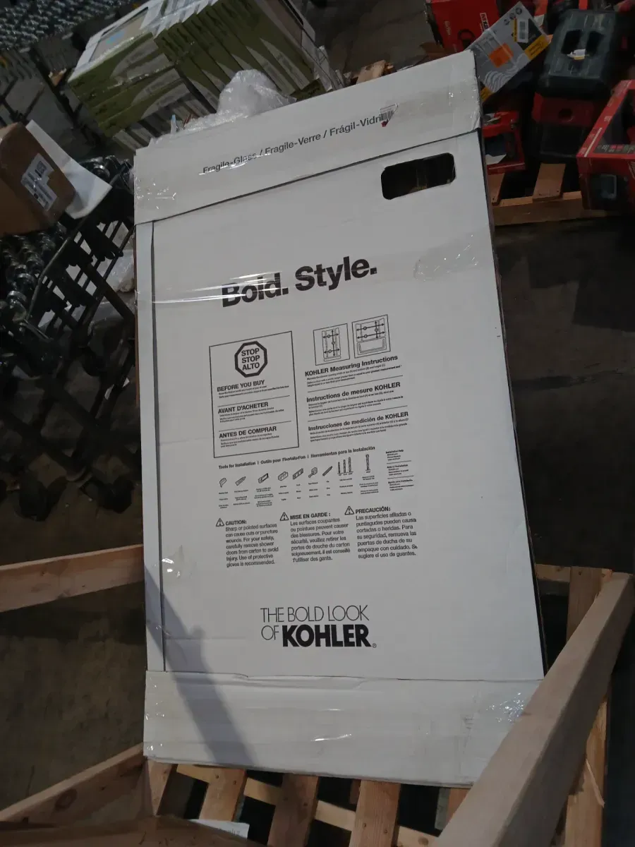 Lively 57-60 in. W x 58 in. H Frameless Sliding Tub Door in Matte Black with 1/4 in. Thick Crystal Clear Glass - image 5