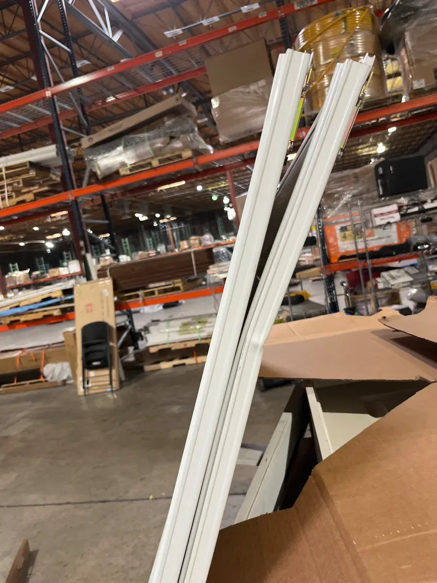 Contractors Wardrobe 72 in. x 81 in. Colonial White Prefinished Hardboard Panels Steel Framed Interior Sliding Door - image 5